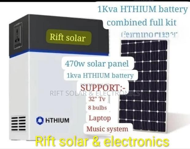Full Kit Hithium 1kwh (500 Watts Output) - 470 Watts Solar Panel