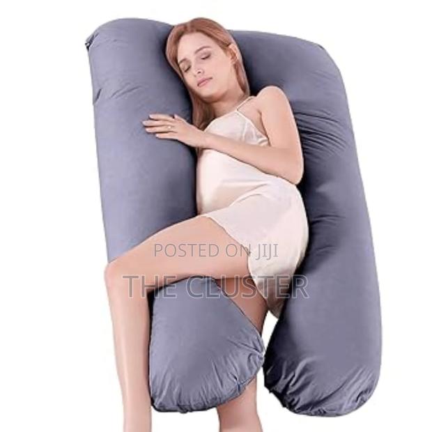 U Shape Grey Pregnancy Pillow - main view