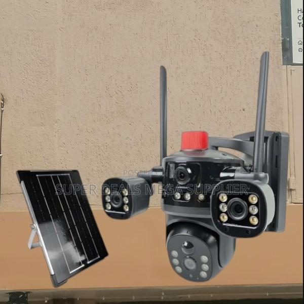 4g Solar Camera Light Alarm Siren Multiple Lens With Clear Vision