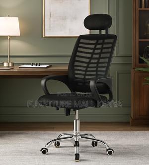 Ergonomic Mesh-Back Office Seat for Breathable All-Day Comfort