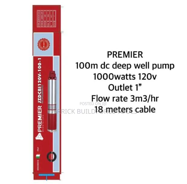 Premier 100m Dc Deep Well Submersible Pump 1000w 120v