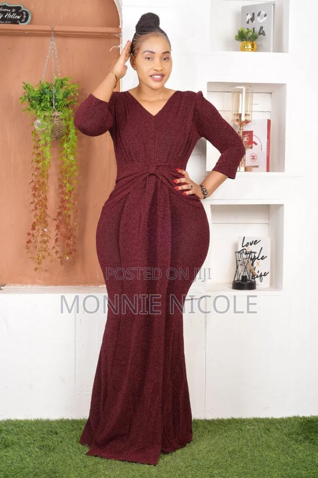 Burgundy Dinner Dress/Evening Wear - main view