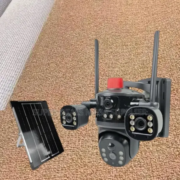 Waterproof 4g Solar Camera Multiple Lens With Two- Way Audio Support