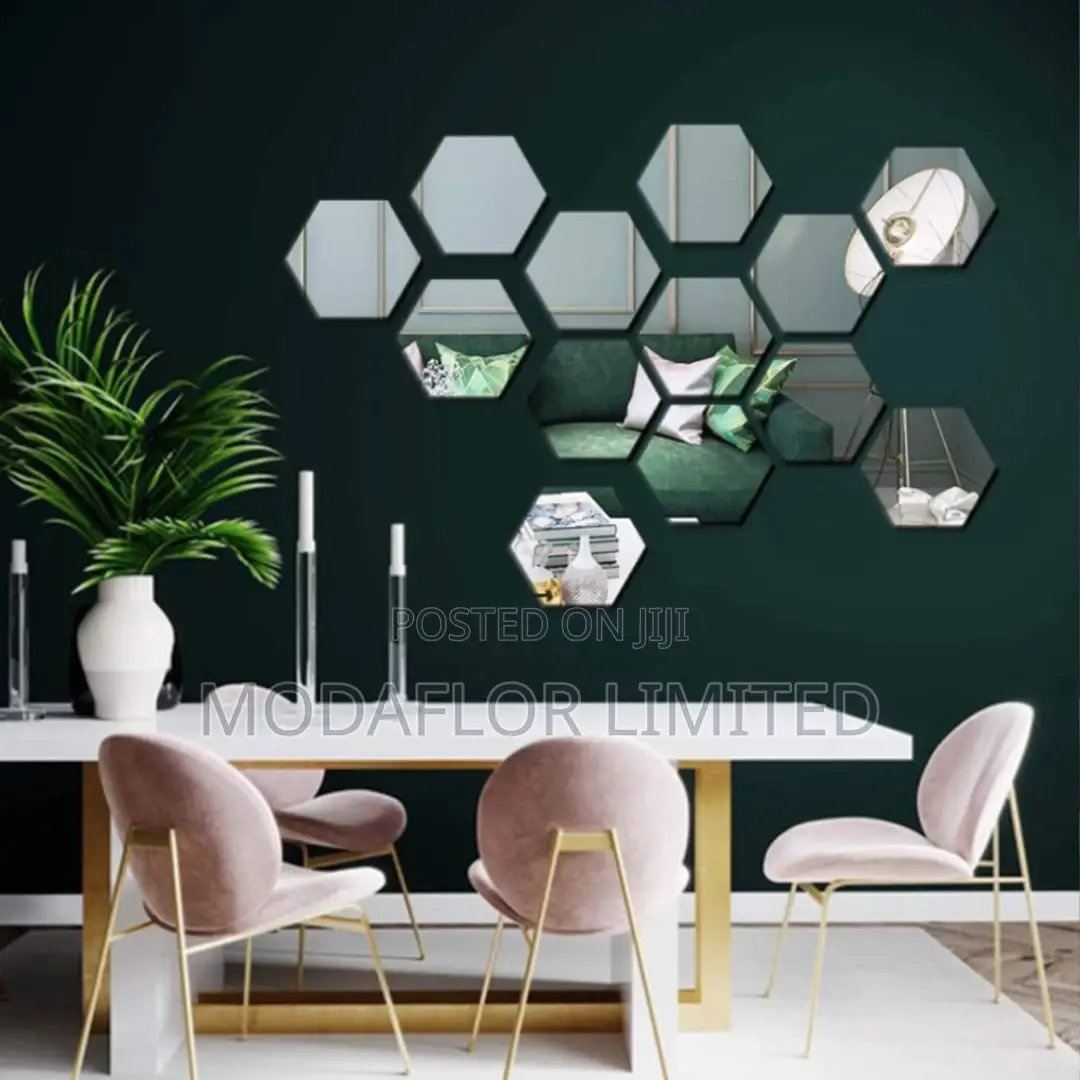 Designer Hexagon Acrylic Mirrors