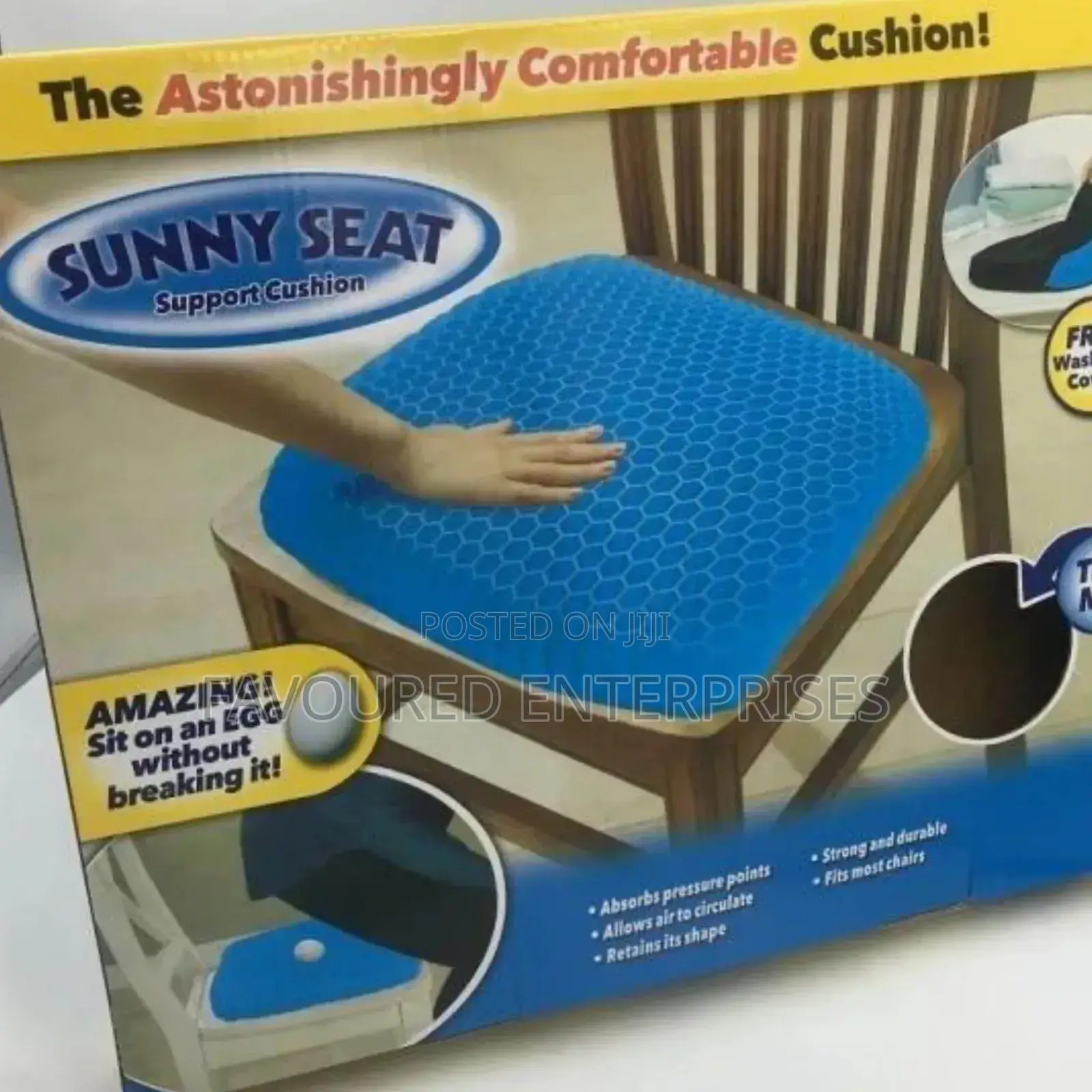 Gel Enhanced Egg Sitter Seat Cushion Pressure Relief