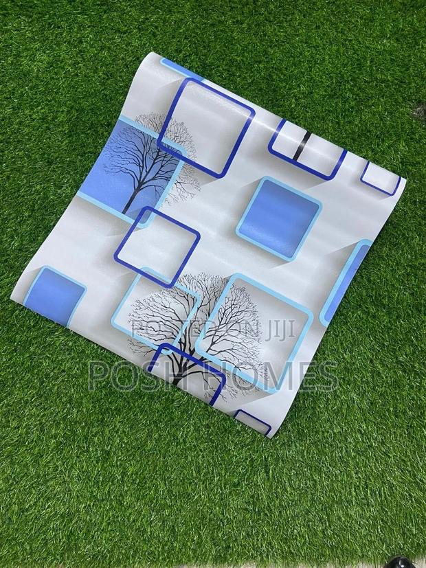 Blue 3d Self Adhesive Home Improvement Wallpapers