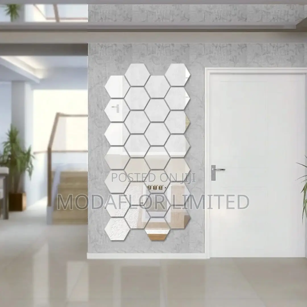 Geometric Hexagon Acrylic Mirror Decor