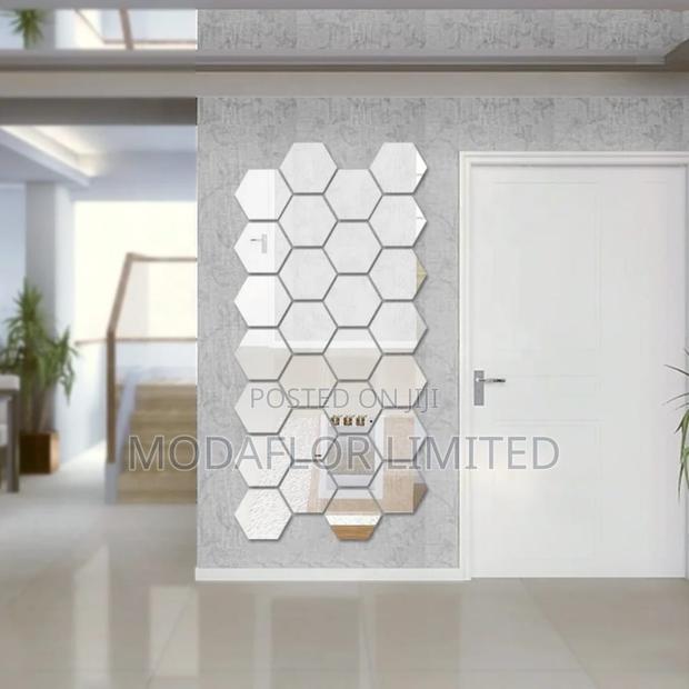 Geometric Hexagon Acrylic Mirror Decor
