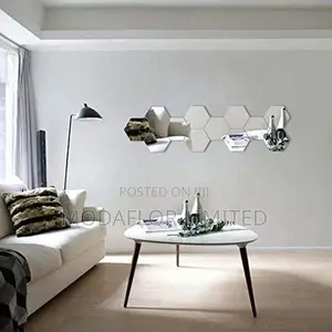 Stylish Hexagon Acrylic Mirror Wall Pieces