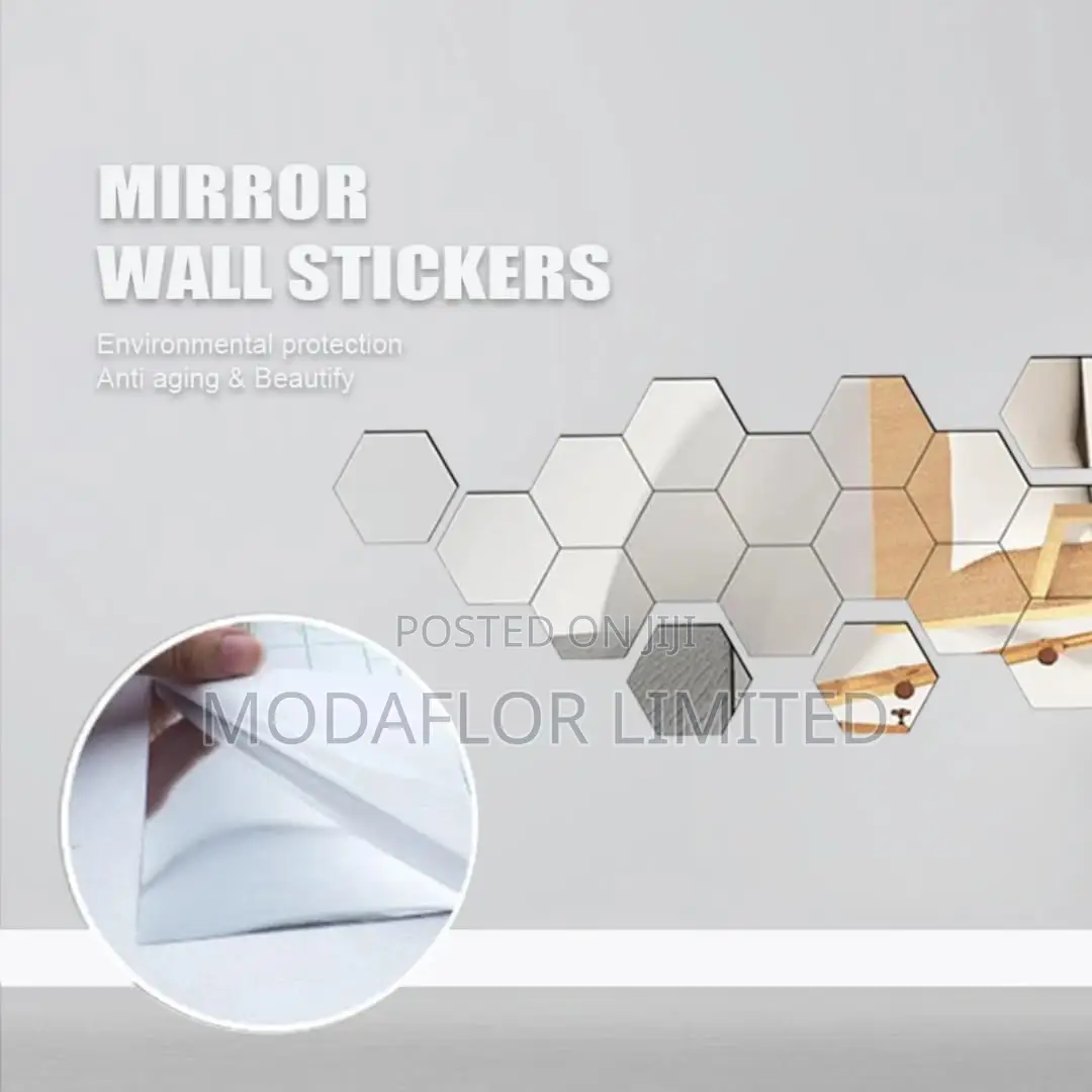 Premium 3d Hexagon Acrylic Mirror Tiles