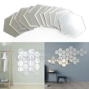 Contemporary Hexagon Acrylic Wall Mirrors