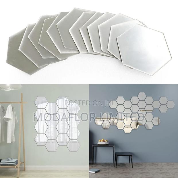 Contemporary Hexagon Acrylic Wall Mirrors
