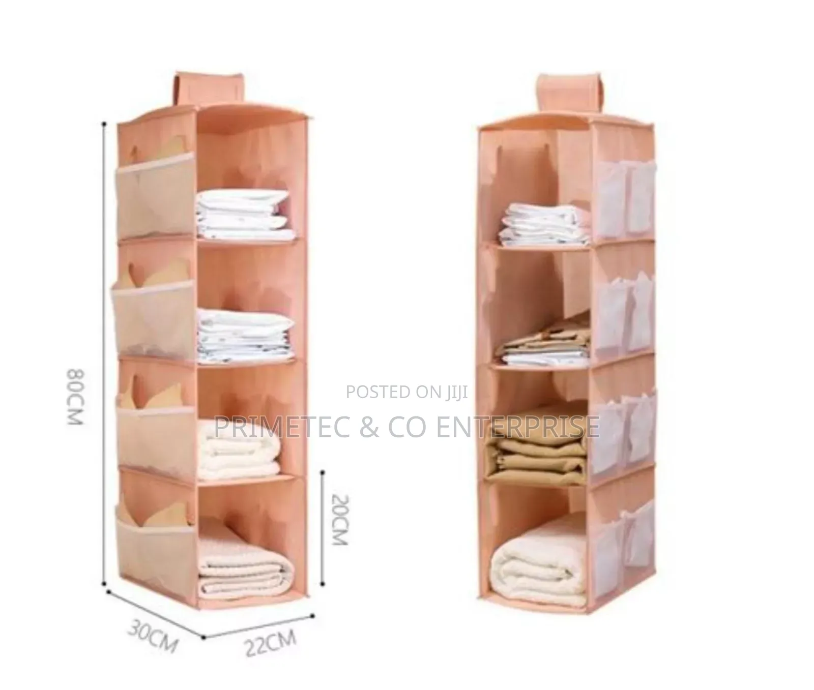 Multipocket 4 Layer Cloth Organizer That Hangs on Wardrobe Pipe