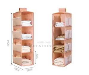 Multipocket 4 Layer Cloth Organizer That Hangs on Wardrobe Pipe