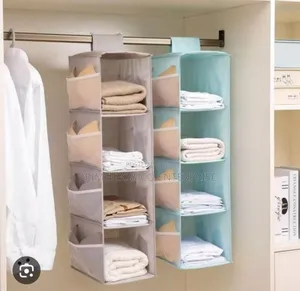 Multipocket 4 Layer Cloth Organizer That Hangs on Wardrobe Pipe