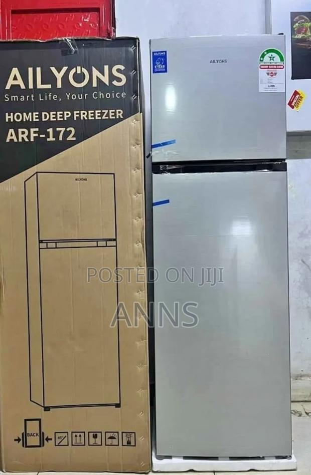 Ailyons 168 Litres Double Door Refrigerator (Silver Body) Rf-172*