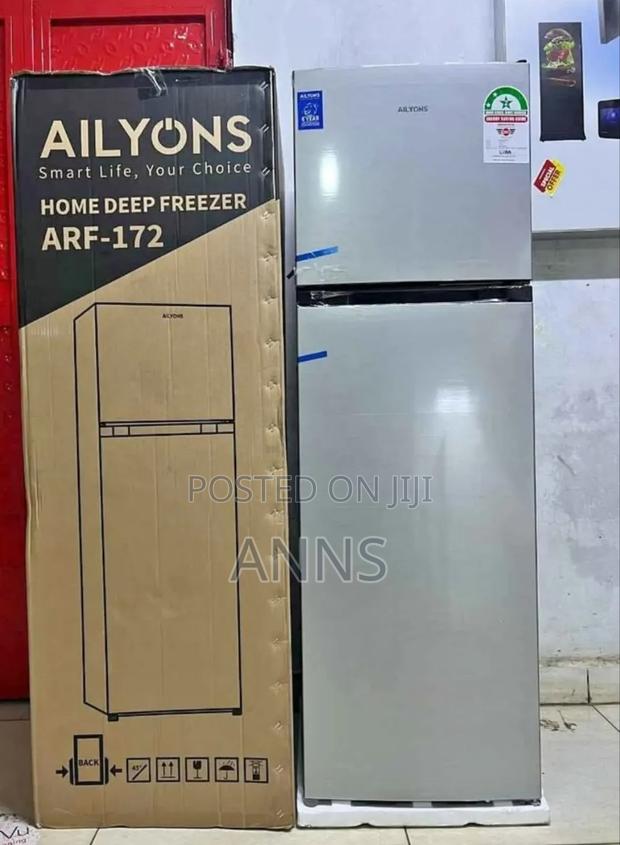 Ailyons 168 Litres Two Door Refrigerator (Silver Body) Rf-172*