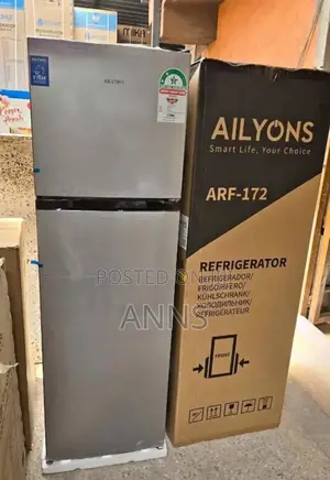 Ailyons 168l Double Door Refrigerator (Silver Body) Rf-172*