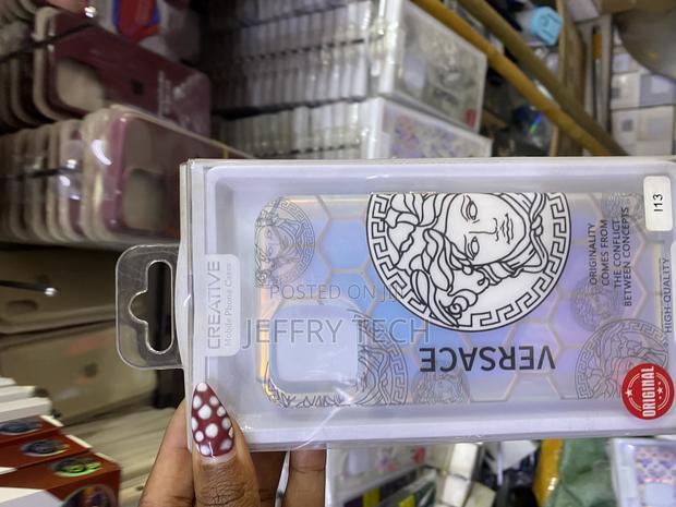 Sirpire Versace Case With Logo Clear iPhone 13 Back Cover - main view