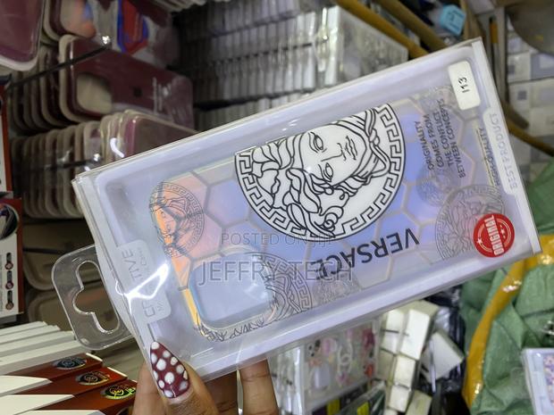 Sirpire Versace Case With Logo Clear iPhone 13 Back Cover - thumbnail 3