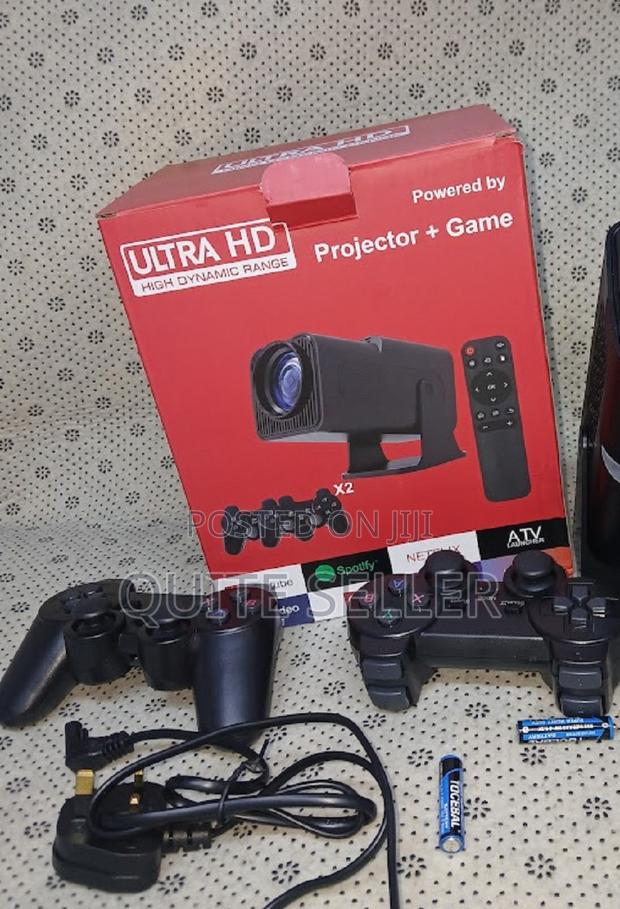 Ultra Hd Portable Projector With Game Controller X2 | Wifi 6-Bt 5.0