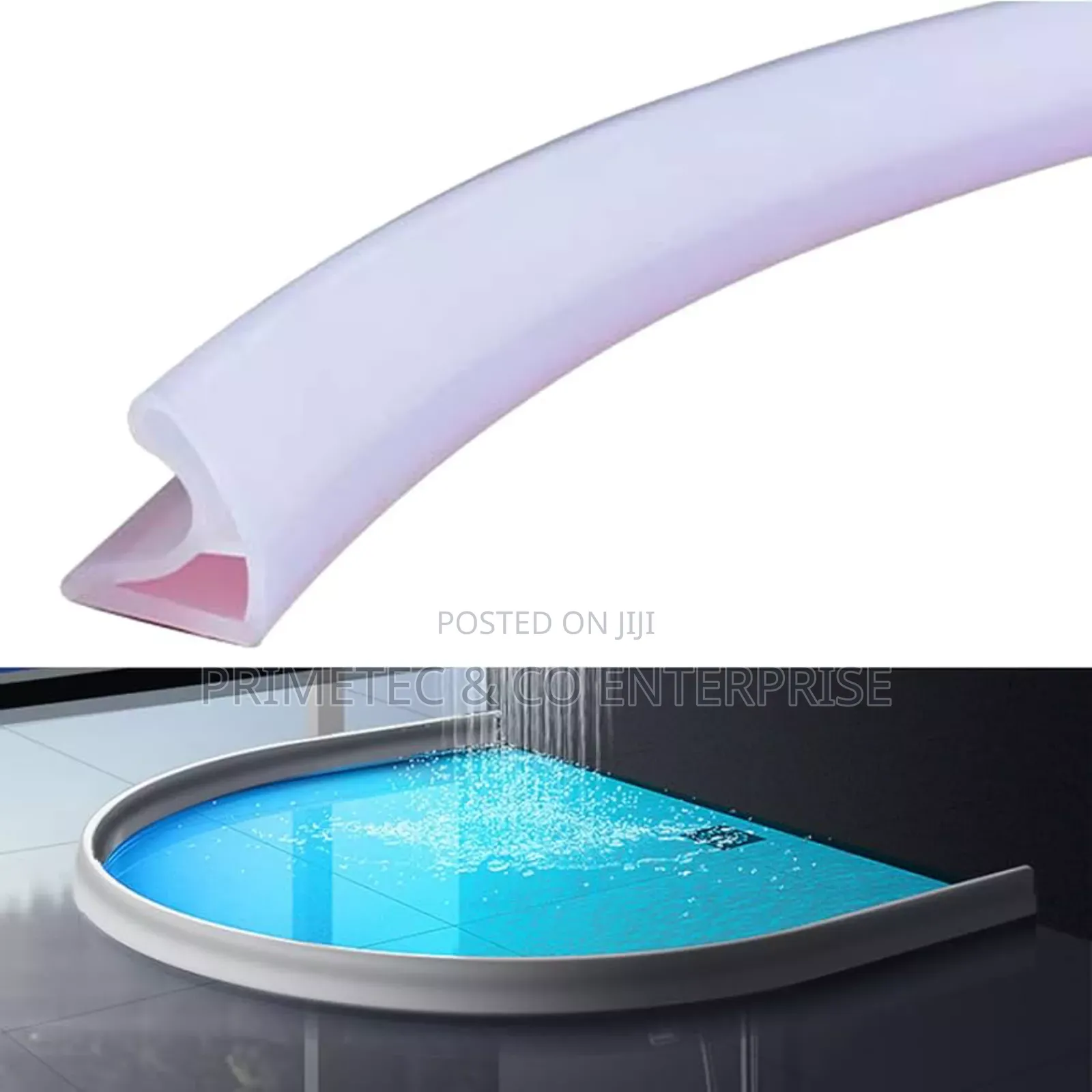 Adhesive Silicone Flexible Bathroom Shower Water Barrier Strip