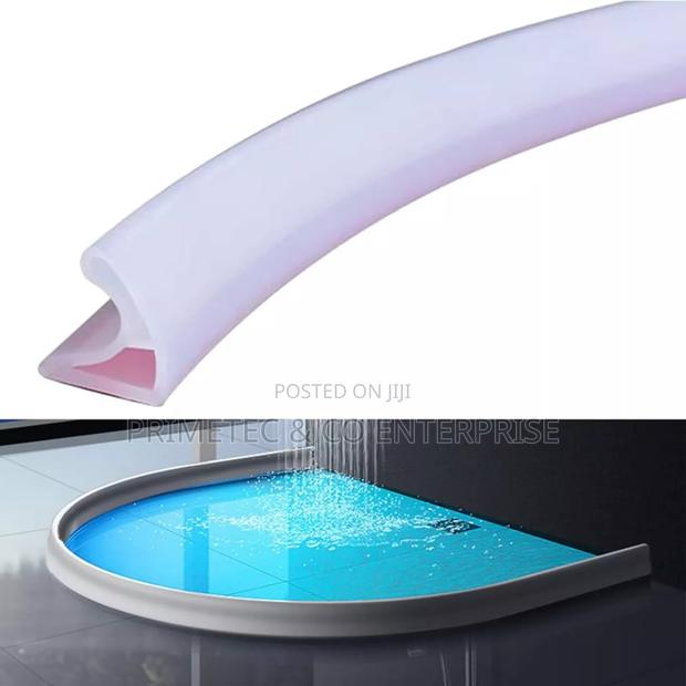 Adhesive Silicone Flexible Bathroom Shower Water Barrier Strip