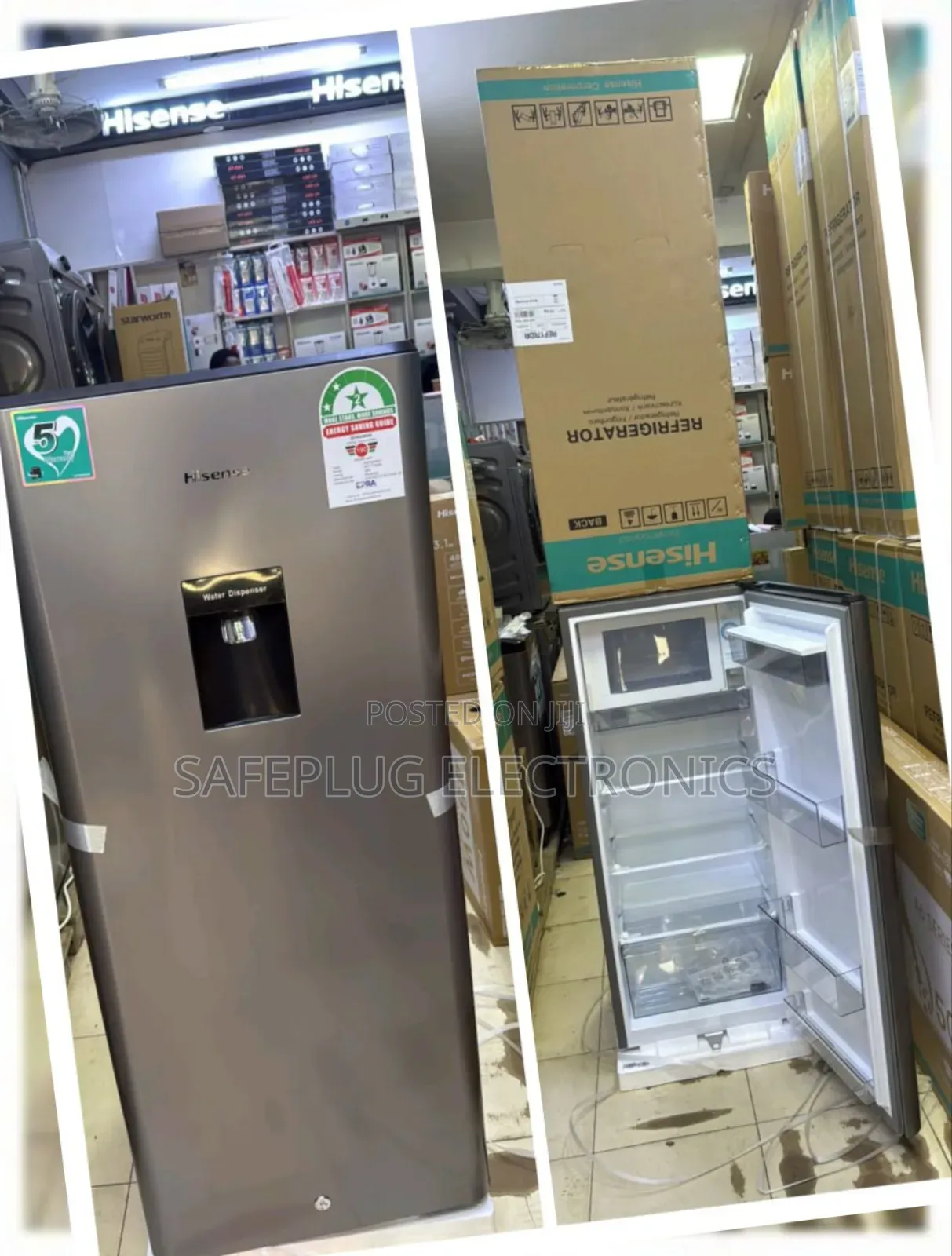 Hisense Fridge 176l W/ Dispenser - Freezer Compartment, 2yrs Warranty"