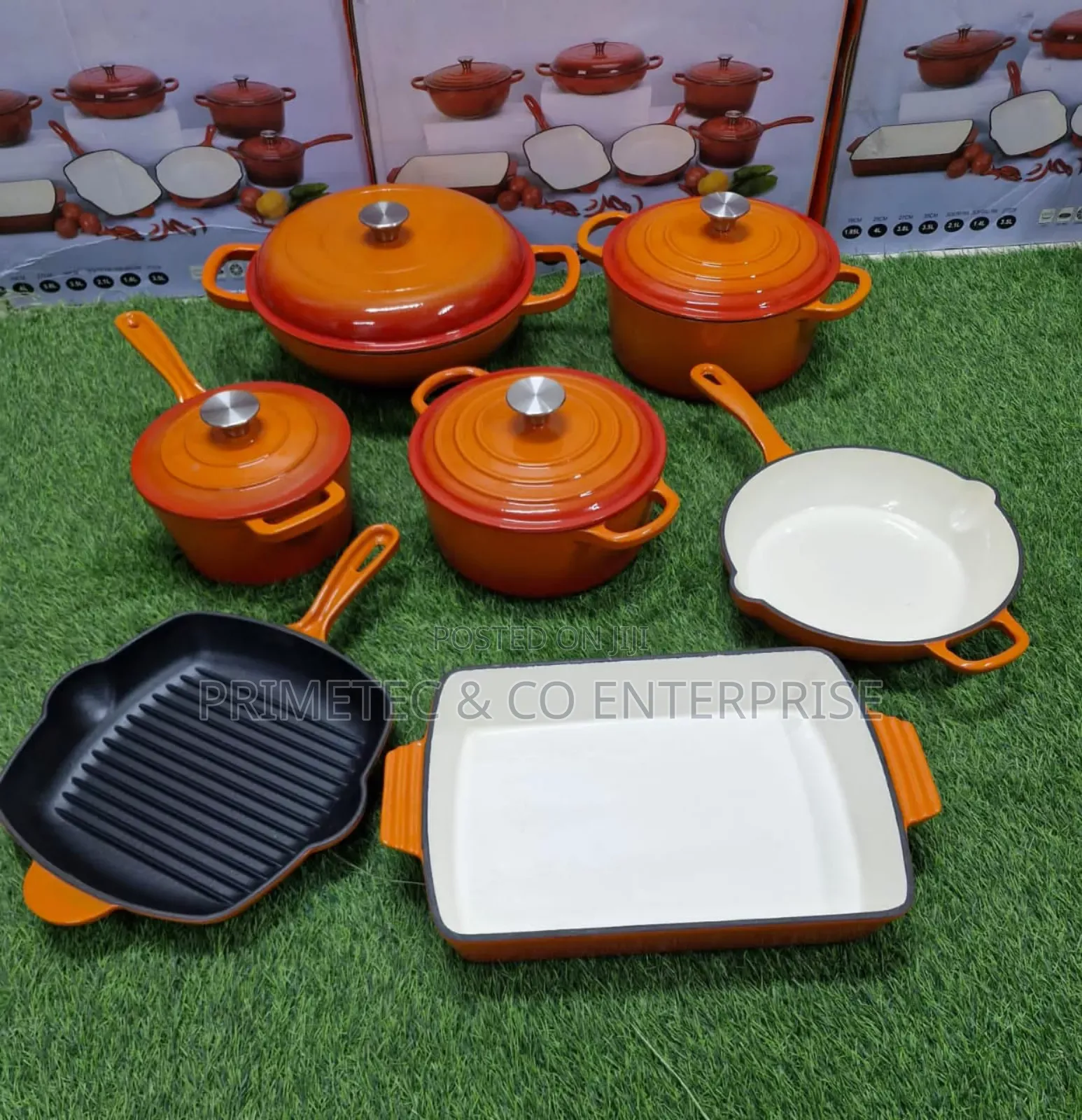 Cast Iron Enamel Original Pots 11pc