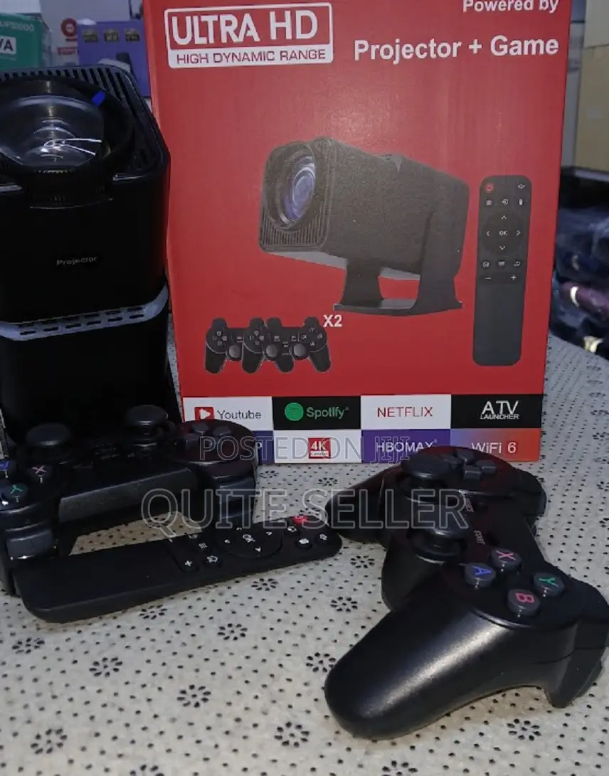 1080p Hd Ultra Portable Projector Original With Game Controller X2,