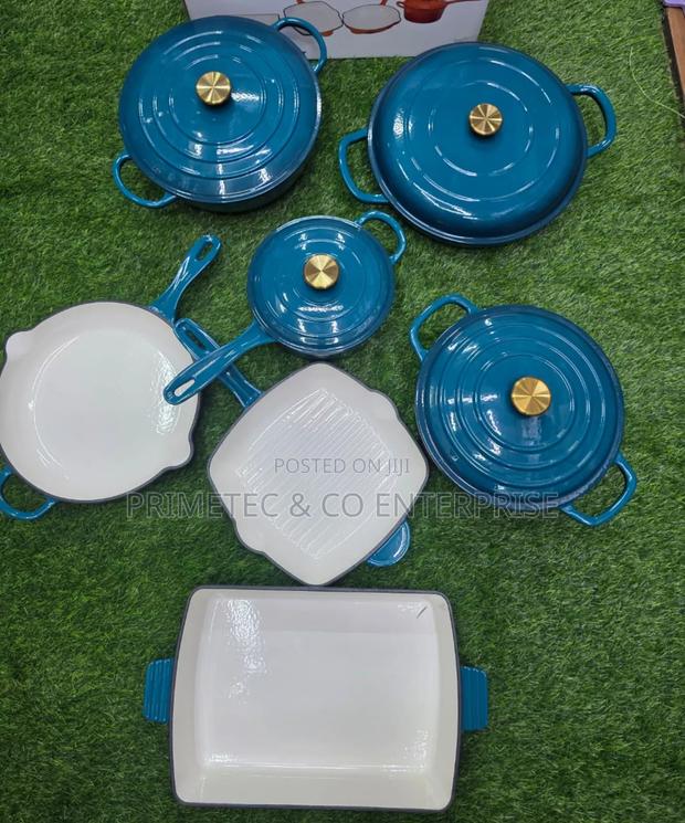 Nsfe 11 PCS Enamel Cast Iron Cooking Pots - main view