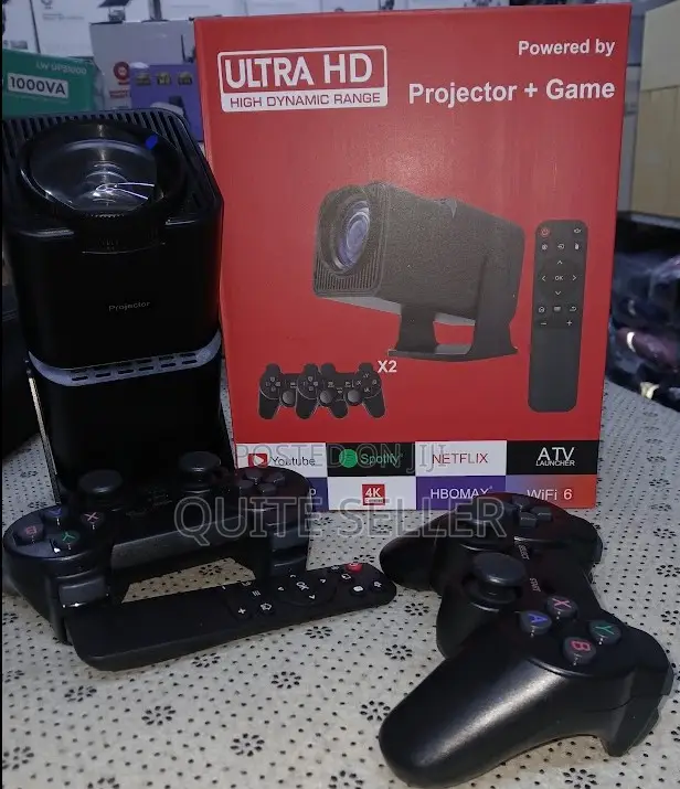  Portable Projector Original With Game Controller X2 180° Rotation
