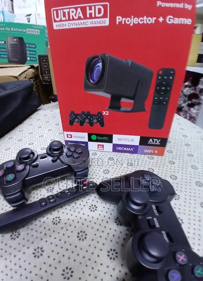 180° Rotation Ultra Hd Projector Original With Game Controller X2