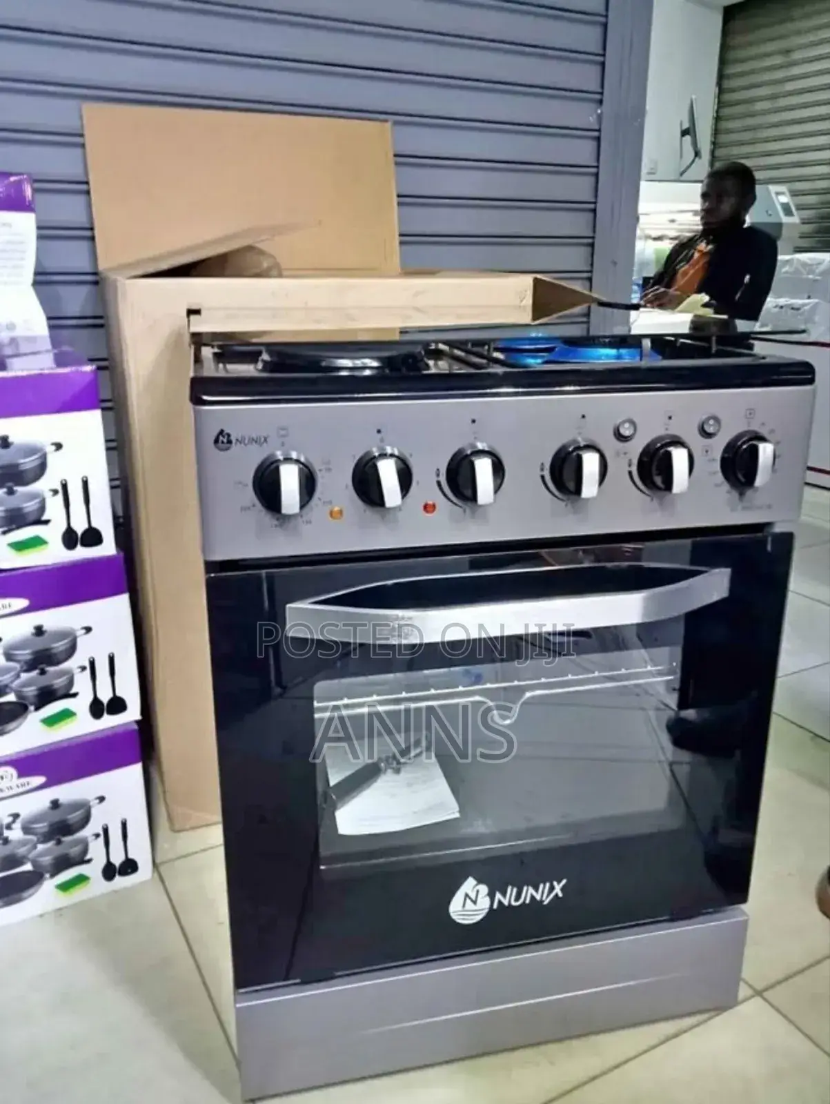 Nunix 60*60 3+1 Electric Free Standing Cooker With Electric Oven N