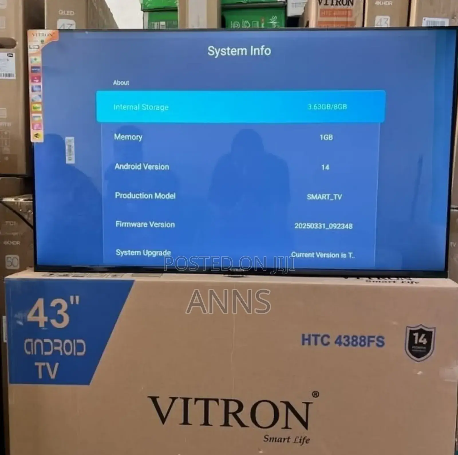 Vitron 43 Inch Frameless Smart Android Tv Plus Bt *Htc43fs*