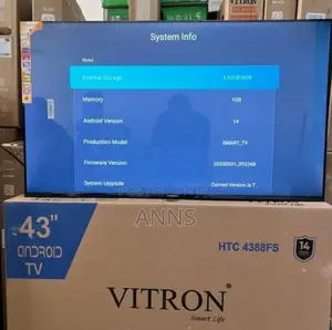 Vitron 43 Inch Frameless Smart Android Tv Plus Bt *Htc43fs*