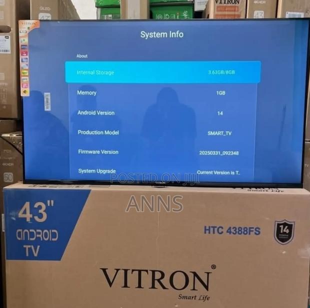 Vitron 43 Inch Frameless Smart Android Tv Plus Bt *Htc43fs* - thumbnail 2