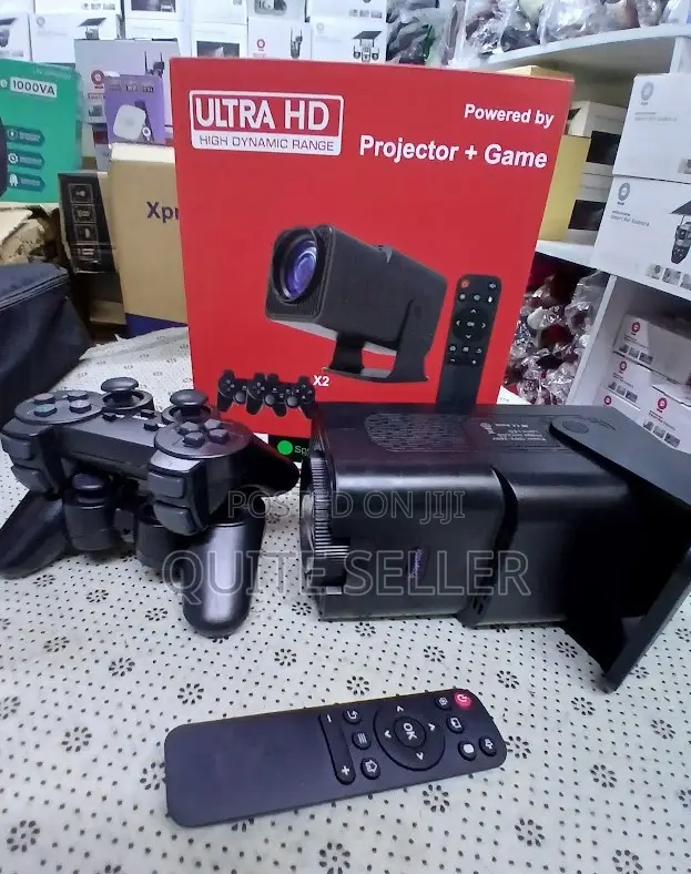 Video Game Console, Game Projector M300 Max + 2 Wireless Controllers