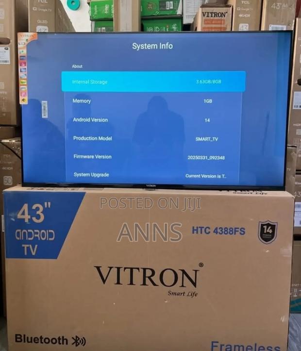 Vitron 43" Frameless Smart Android Tv With Bluetooth *Htc43fs* - thumbnail 2