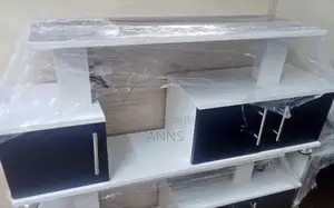 Instabul 2 Tv Stand/ White Stand With Closable Shelves