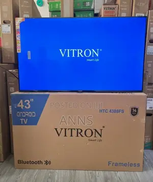Vitron 43" Inch Frameless Android Tv With Bluetooth *Htc43fs*