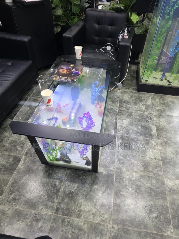 Stunning Modern Coffee Table Aquarium - Unique Shape () - main view