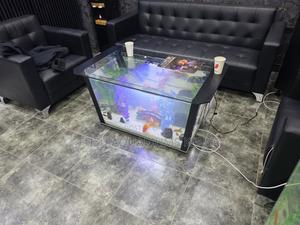 Designer Aquarium Table - Unique Geometric Shape - thumbnail 2