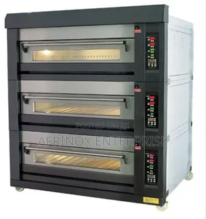 3-Deck 6-Tray Bakery Oven – Heavy Duty Bake Bread, Cakes, and Pastry