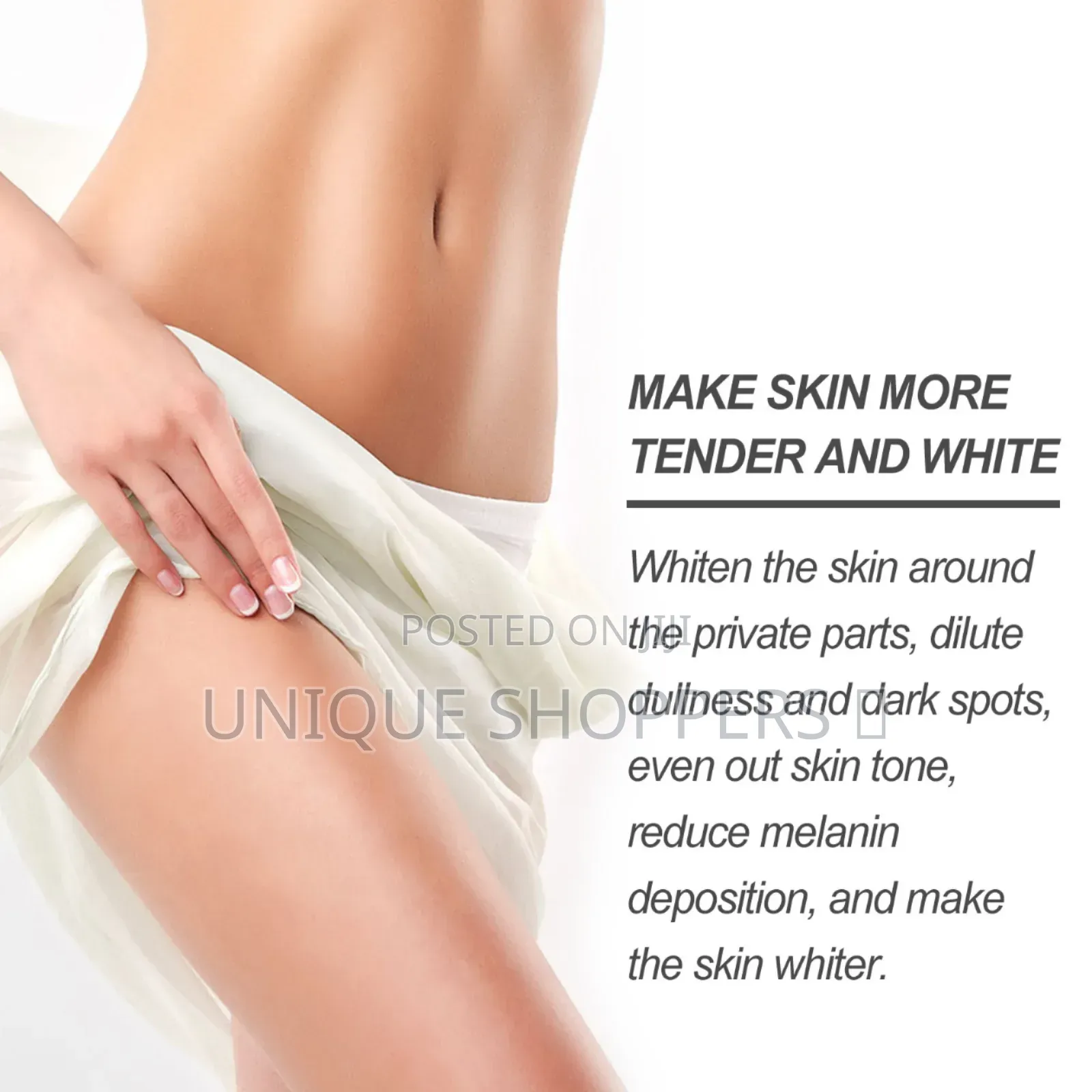 Body Whitening Cream Underarm Knee Buttocks Private Bleach Remove Mela