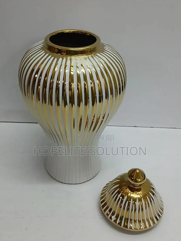 Gold Plated White Vase Available - thumbnail 3
