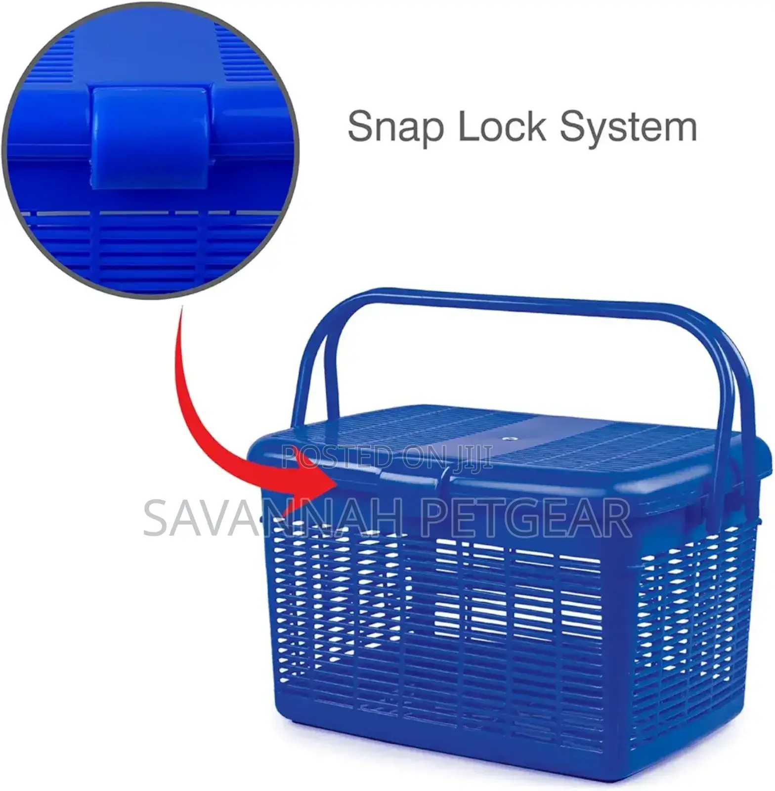 High-Quality Plastic Pet Cat, Rabbit Carrier (H24cm X W27cm X L35cm)