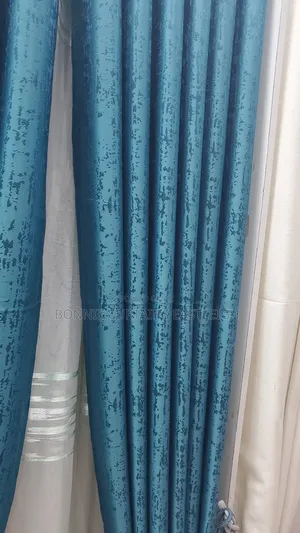 Blue Flowered Living Room Curtains