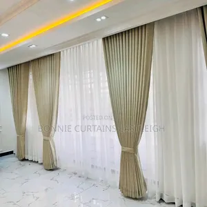 Blue Flowered Living Room Curtains