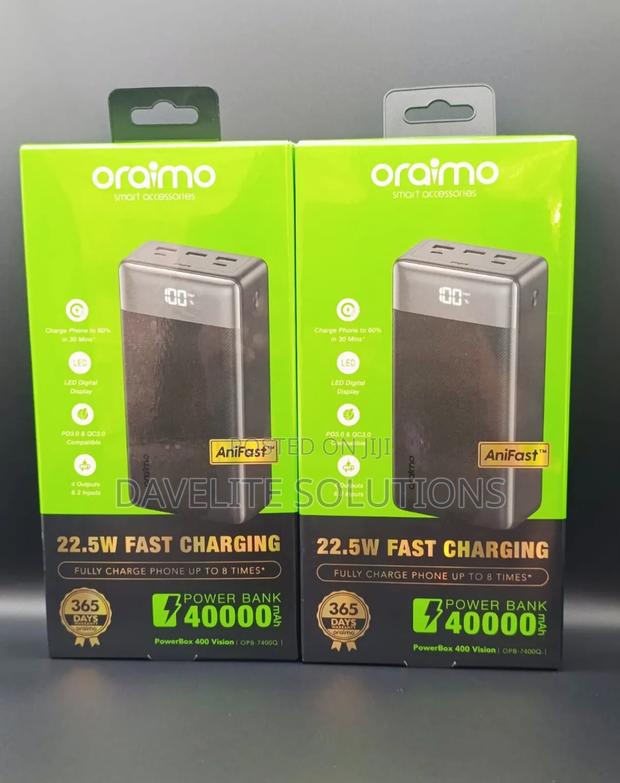 Powerbank - Oraimo Powerbox 400 Vision - Opb-P7400q - 40000mah - 22.5w